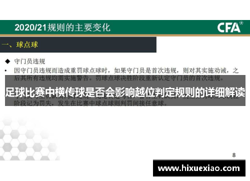 足球比赛中横传球是否会影响越位判定规则的详细解读